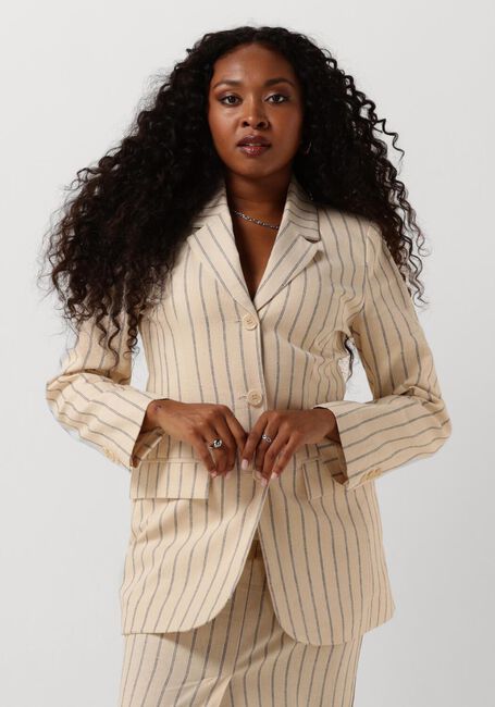 Zand SELECTED FEMME Blazer SLFHILDA LS FITTED BLAZER PIN STRIPE - large