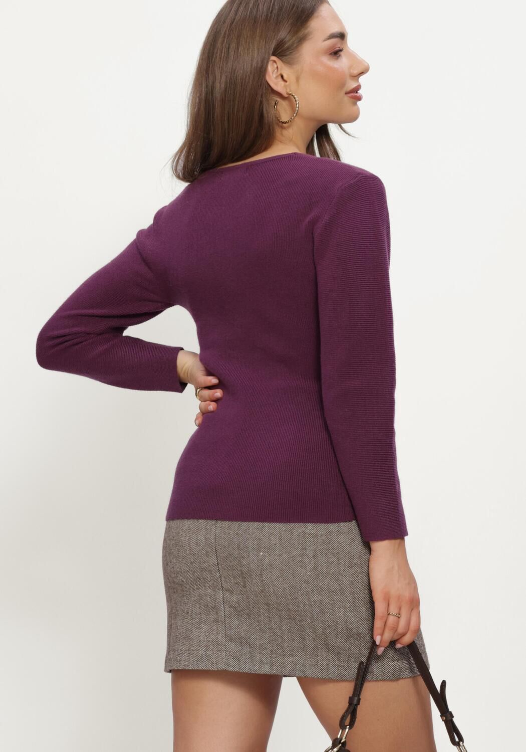 Paarse YDENCE Trui KNITTED TOP DAISY - large