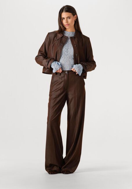 Bruine CO'COUTURE Wijde broek TERRYCC DENIM LL PANT - large