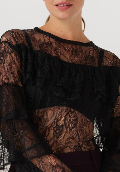 Zwarte ALIX THE LABEL Blouses RUFFLE LACE TOP - large