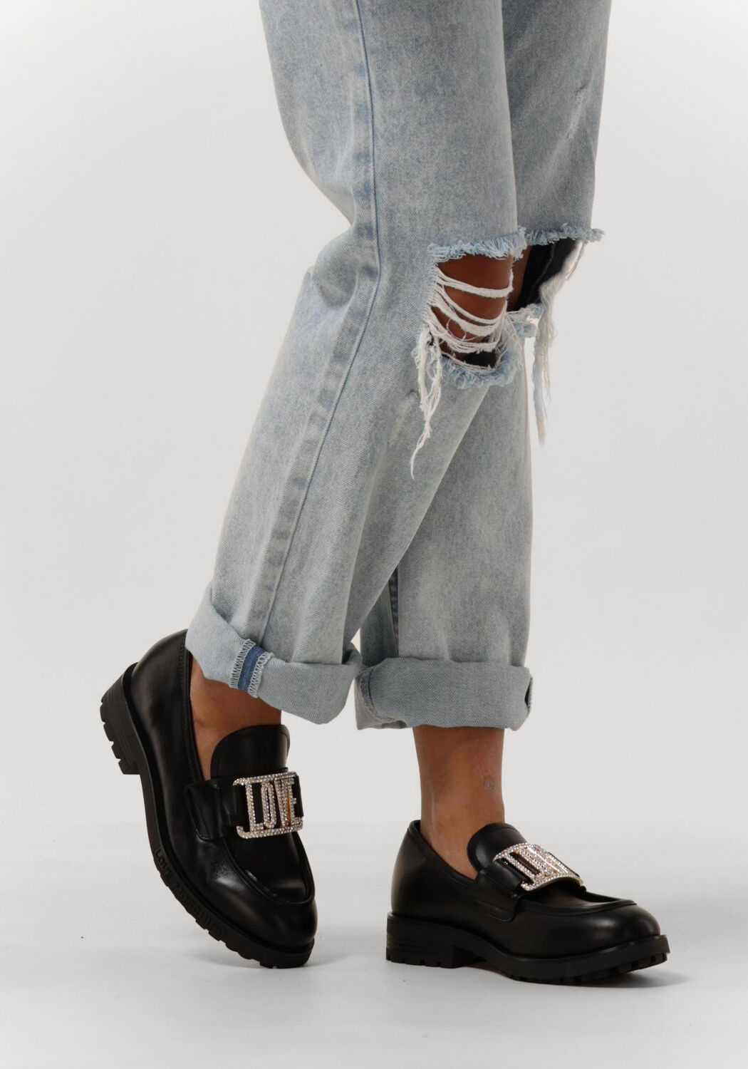 Zwarte LOVE MOSCHINO Loafers JA10104 | Omoda
