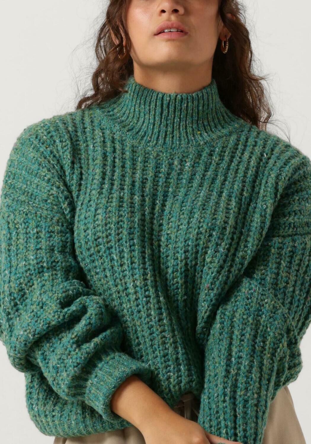 ANOTHER LABEL Dames Truien & Vesten Dylan Knitted Pull L s Groen