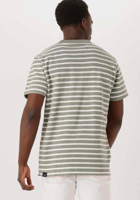 Groene BUTCHER OF BLUE T-shirt GASPARD LOOSE STRIPE TEE - large