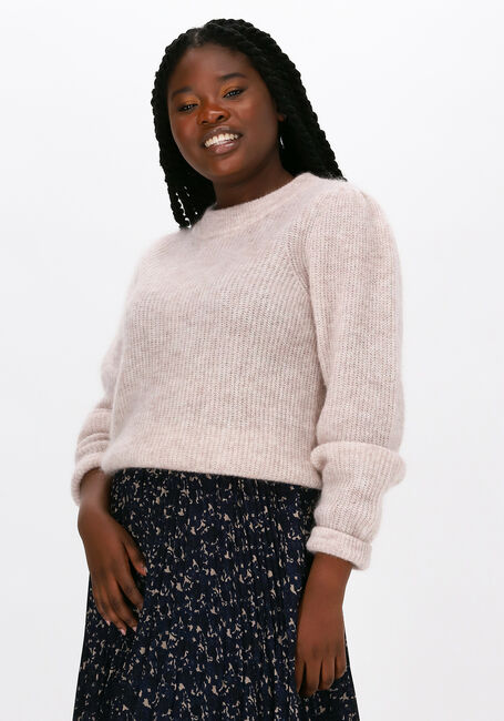 Creme SECOND FEMALE Trui BROOKY KNIT PUFF O-NECK - large