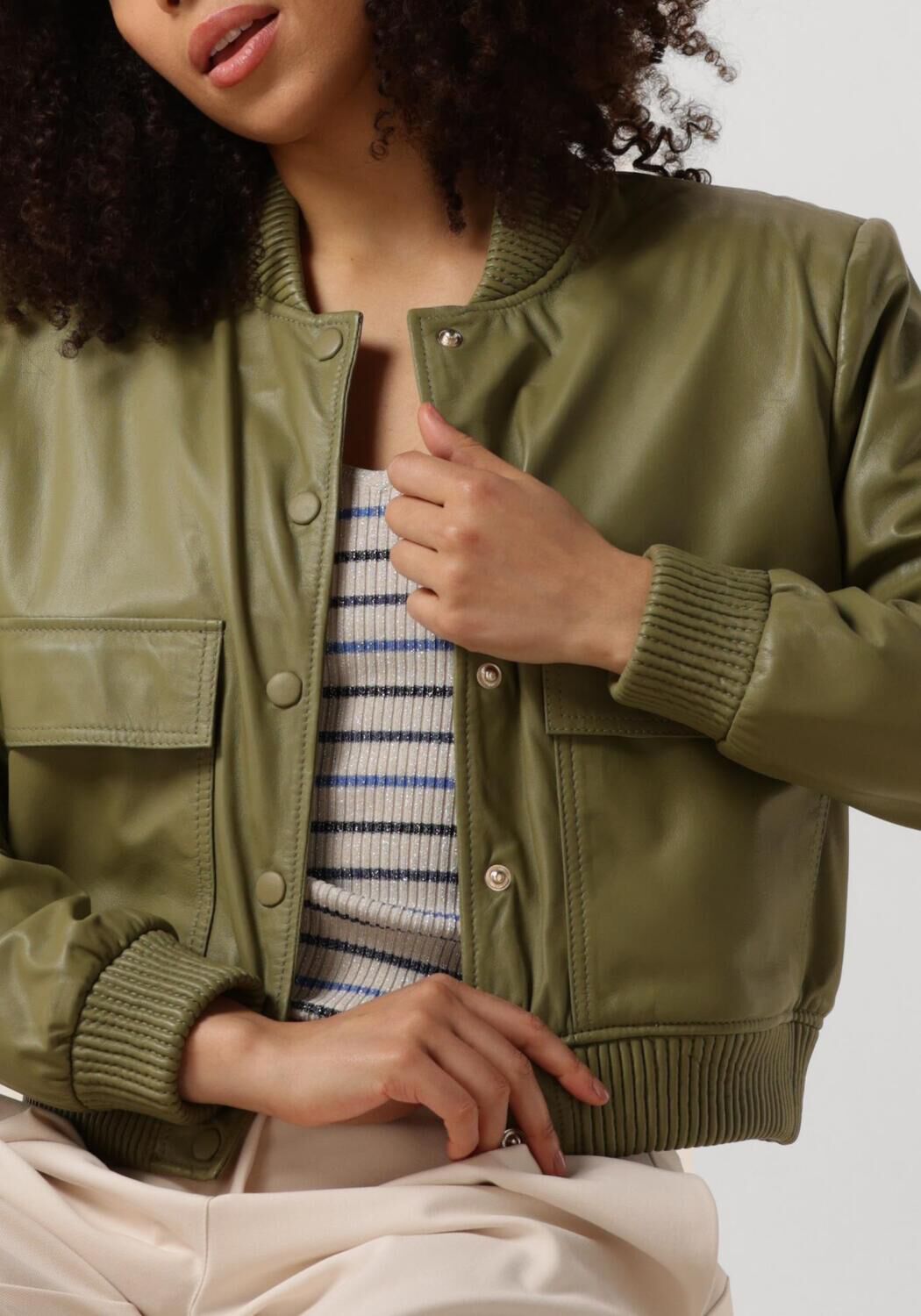 IBANA Dames Jassen Jack Zakken Groen