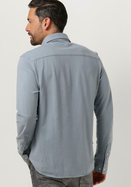 Lichtblauwe BUTCHER OF BLUE Overshirt ROBBINS CLEAN PIQUE SHIRT - large