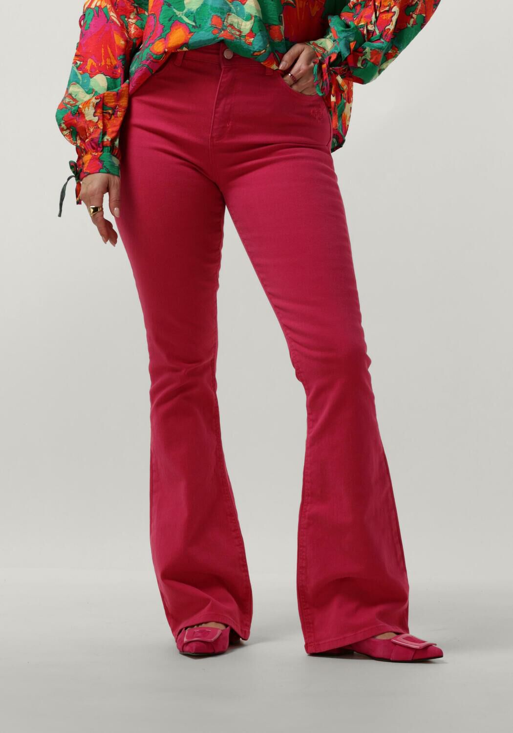 Fabienne Chapot Eva Flare Jeans Pink Dames