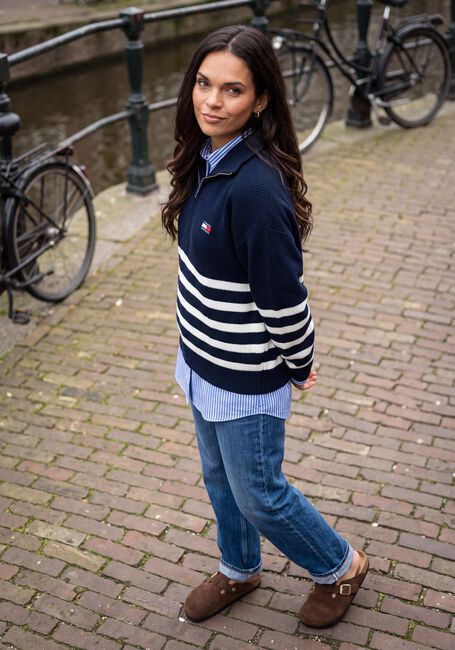 Blauwe TOMMY JEANS Blouses TJW OVS ESSENTIAL SHIRT EXT - large