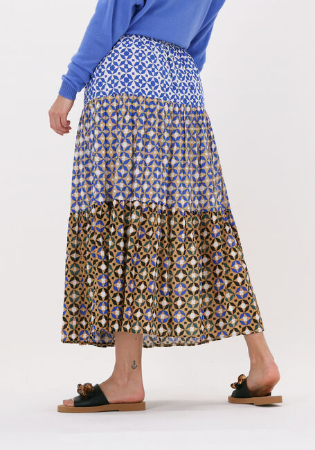 Blauwe LEON & HARPER Maxirok JUICY TC160 TILE - large