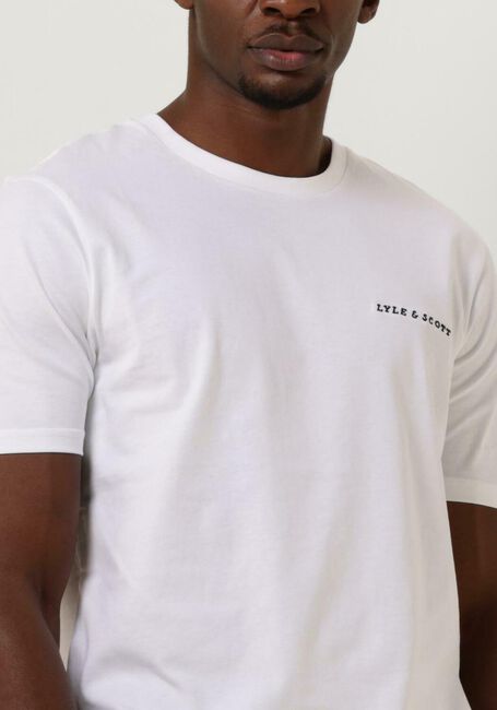 Witte LYLE & SCOTT T-shirt EMBROIDERED T-SHIRT - large