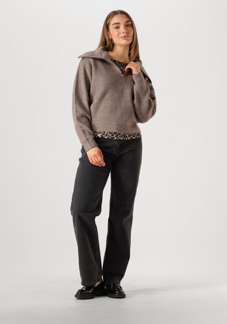 Bruine MSCH COPENHAGEN Trui MSCHGYTTA ZIP PULLOVER - large