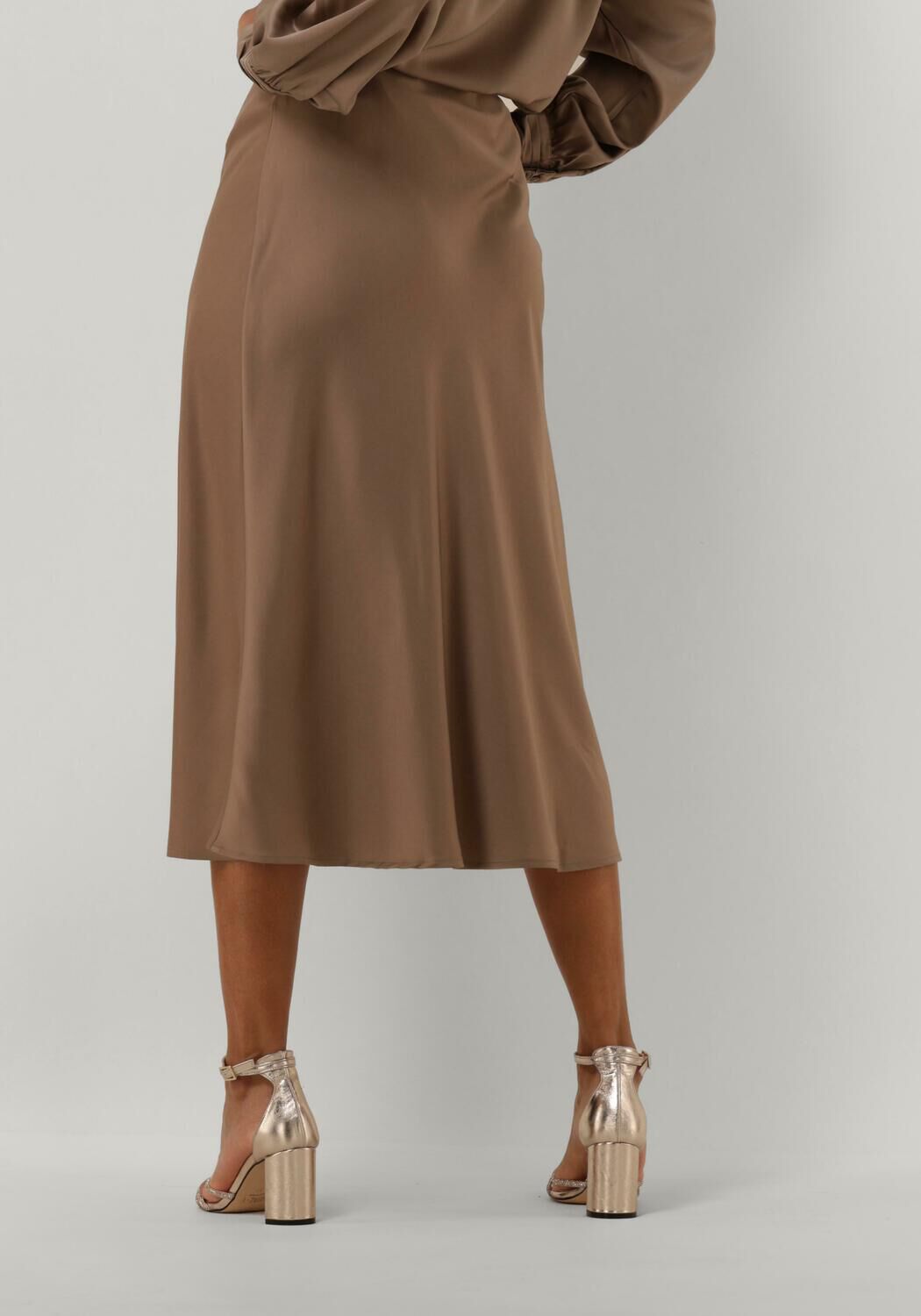 Y.A.S. Dames Rokken Yaspella Hw Midi Skirt S. Bruin