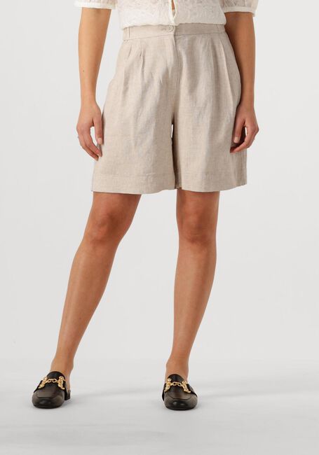 Beige MSCH COPENHAGEN Korte broek MSCHPENNIE GINIA HW SHORTS - large