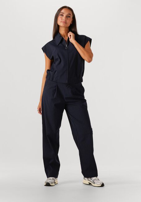Donkerblauwe WITHBLACK Wijde broek WBLVALENTINA STRIPED PANT - large