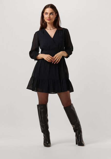Zwarte SCOTCH & SODA Mini jurk WRAP MINI DRESS - large