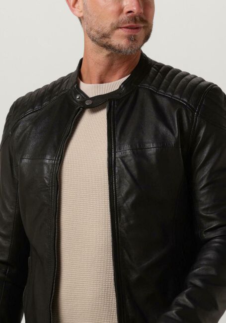 Zwarte GOOSECRAFT Leren jas BIKER919 - large