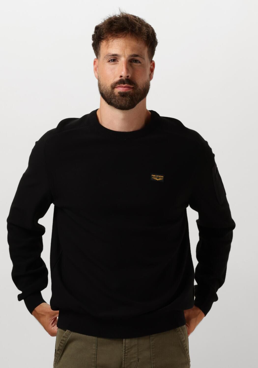 PME LEGEND Heren Truien & Vesten R-neck American Classic Buckley Knit Zwart