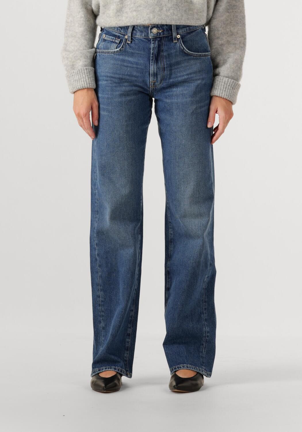 7 FOR ALL MANKIND Dames Jeans Tess Trouser Explorer Blauw