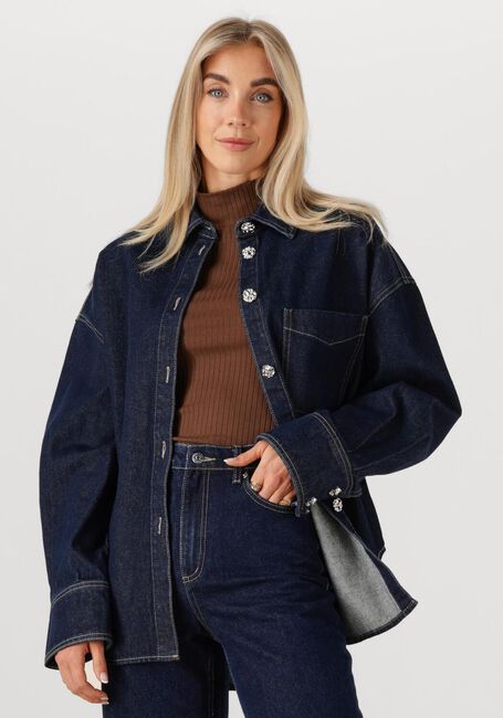 Donkerblauwe EDITED Blouses HALEY DENIM SHIRT - large