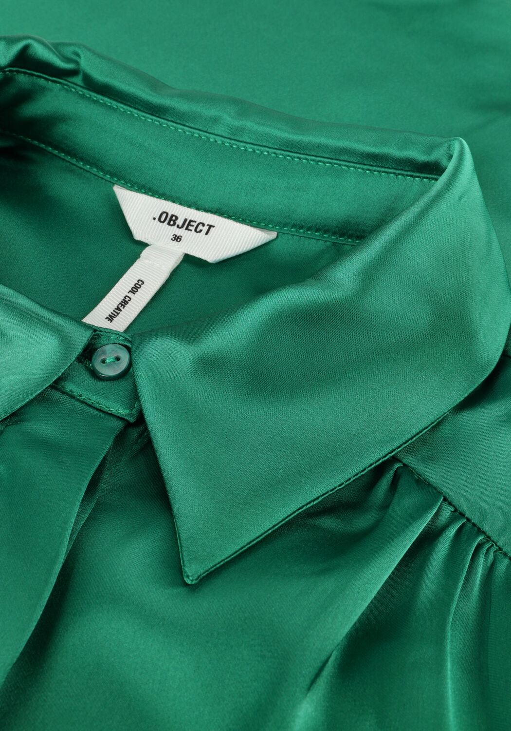 Groene OBJECT Blouses OBJSATEEN L/S SHIRT - large