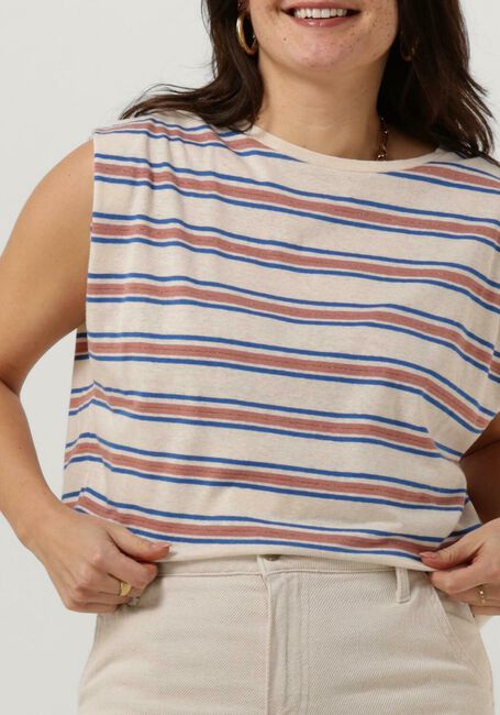 Blauwe BY-BAR Top DIEDE TROPICO STRIPE TOP - large
