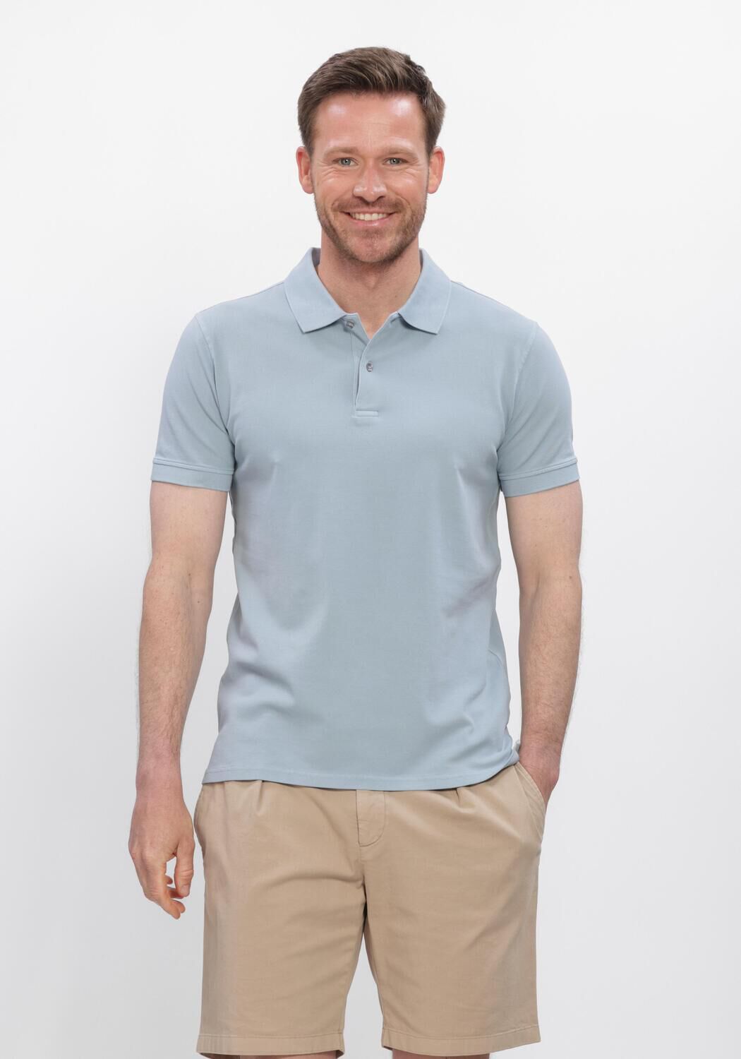 Lichtblauwe STEFANO LAURAN Polo POLO BJORN - large