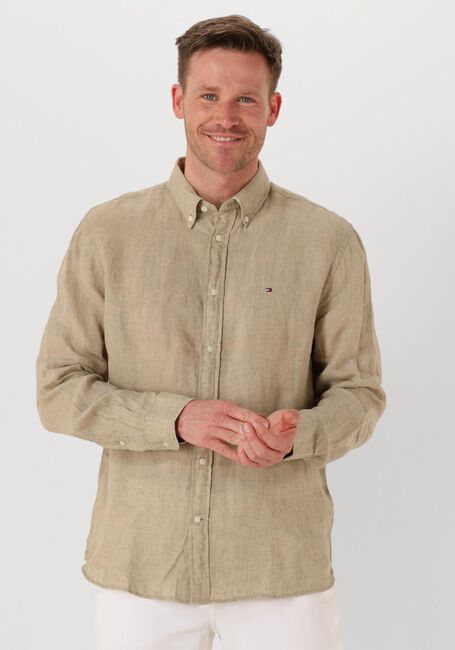 Beige TOMMY HILFIGER Casual overhemd PIGMENT DYED LI SOLID RF SHIRT - large