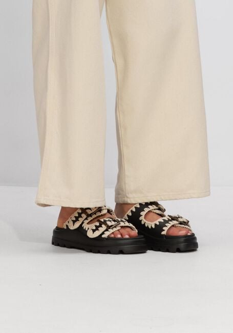 Zwarte MOU Badslippers EVA ONE-PIECE SLIDE TWO-BUCKLES - large