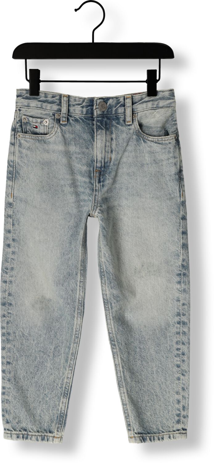 Tommy Hilfiger Straight jeans ARCHIVE BARREL FIT MIDBLUE JEANS in lichtblauwe wassing met logo-badge