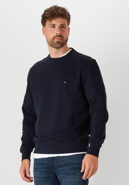 Donkerblauwe TOMMY HILFIGER Trui ESSENTIAL TERRY CREWNECK - large