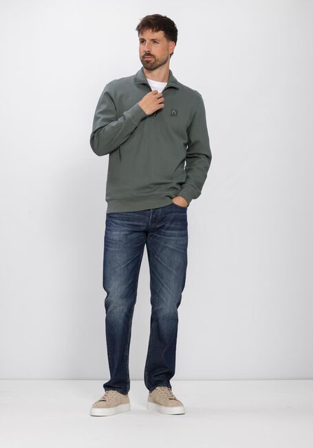 Donkergroene CHASIN Trui RYDEN ZIP-UP - large