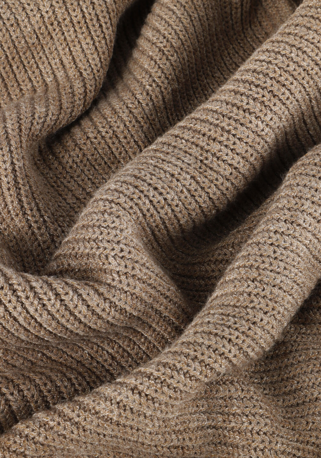 Beige OBJECT Midi jurk OBJMALENA L/S ROLLNECK DRESS NOOS - large