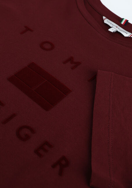 Bordeaux TOMMY HILFIGER T-shirt REGULAR FLOCK C-NK TEE SS - large