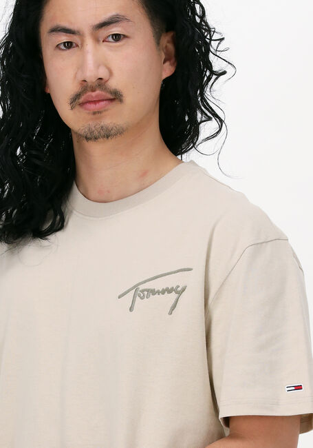 Beige TOMMY JEANS T-shirt TJM TOMMY SIGNATURE TEE - large