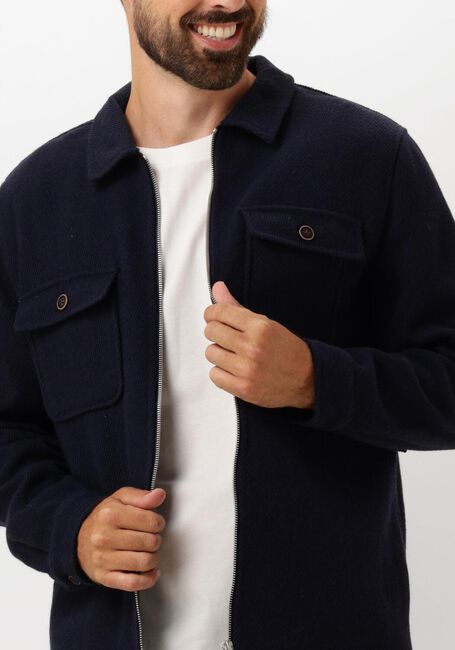 Blauwe ANERKJENDT Overshirt AKHANKY HEAVY TWILL OVERSHIRT - large