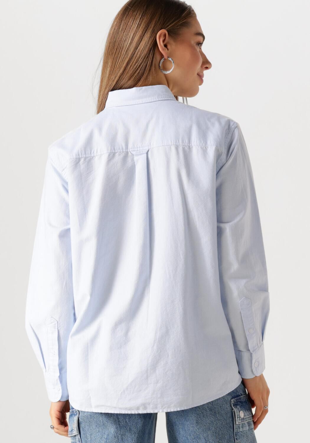 TOMMY JEANS Dames Blouses Tjw Rlx Script Oxford Shirt Lichtblauw