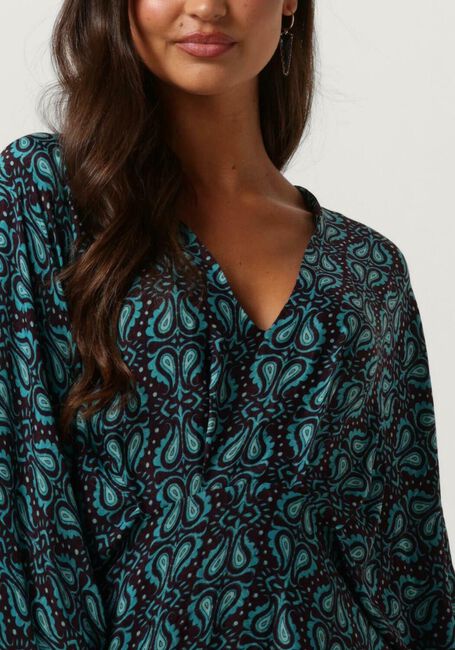 Blauwe SISSEL EDELBO Midi jurk RODRIGO SHORT CAFTAN DRESS - large