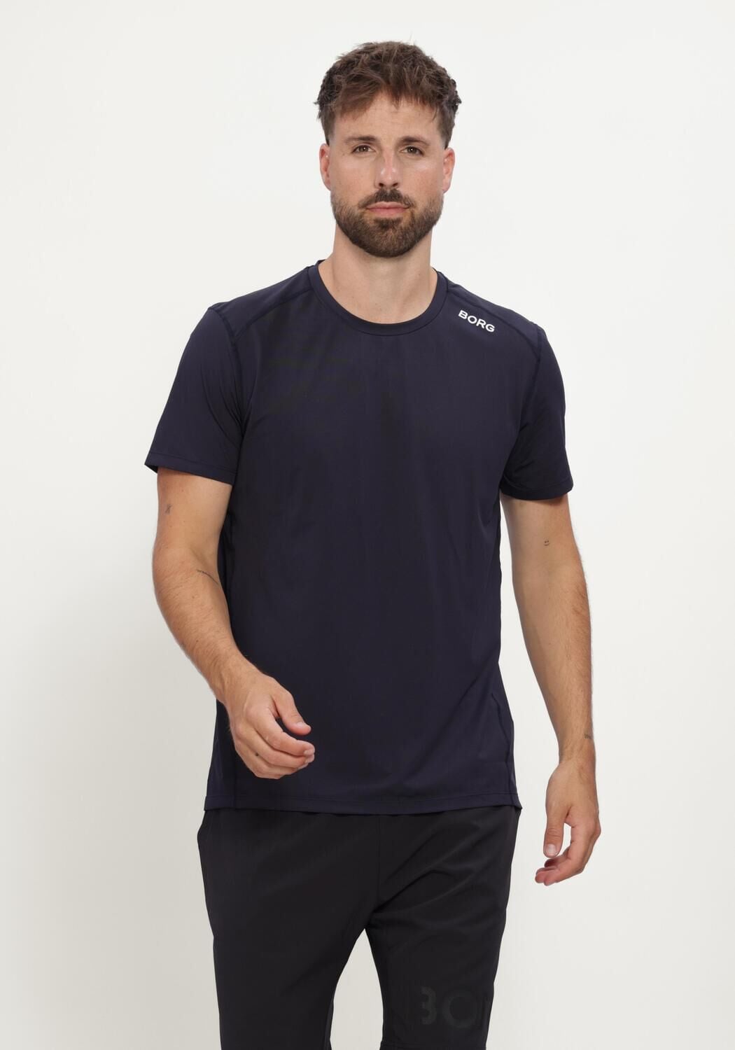 Donkerblauwe BJORN BORG T-shirt BORG ATHLETIC T-SHIRT - large
