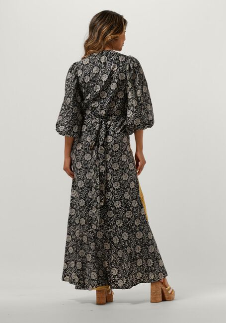 Zwarte SISSEL EDELBO Maxi jurk ZELDA WRAP DRESS - large