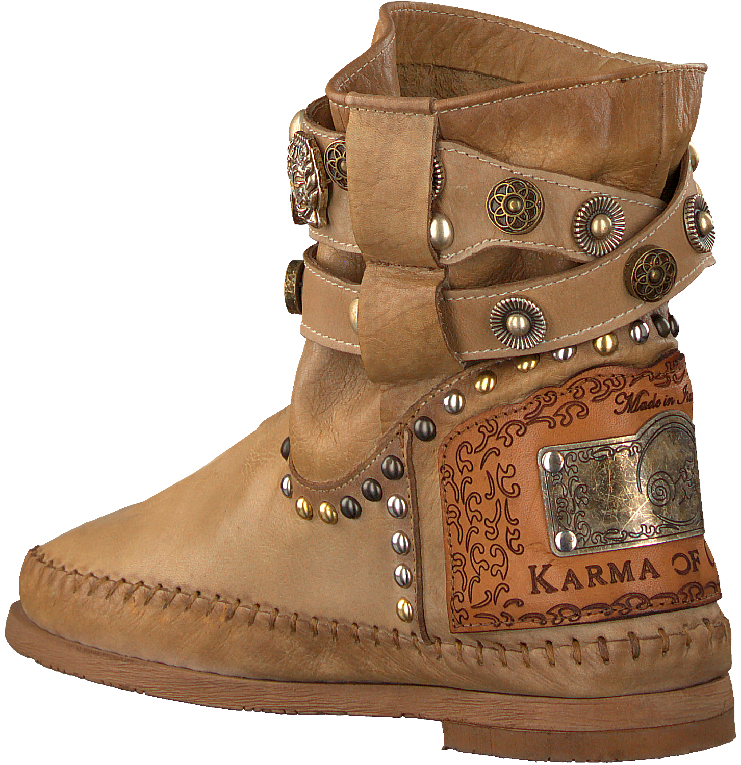 Beige KARMA OF CHARME Enkellaarsjes STRA 2 COSMO | Omoda Karma of Charme enkellaarsjes STRA 2 beige bij