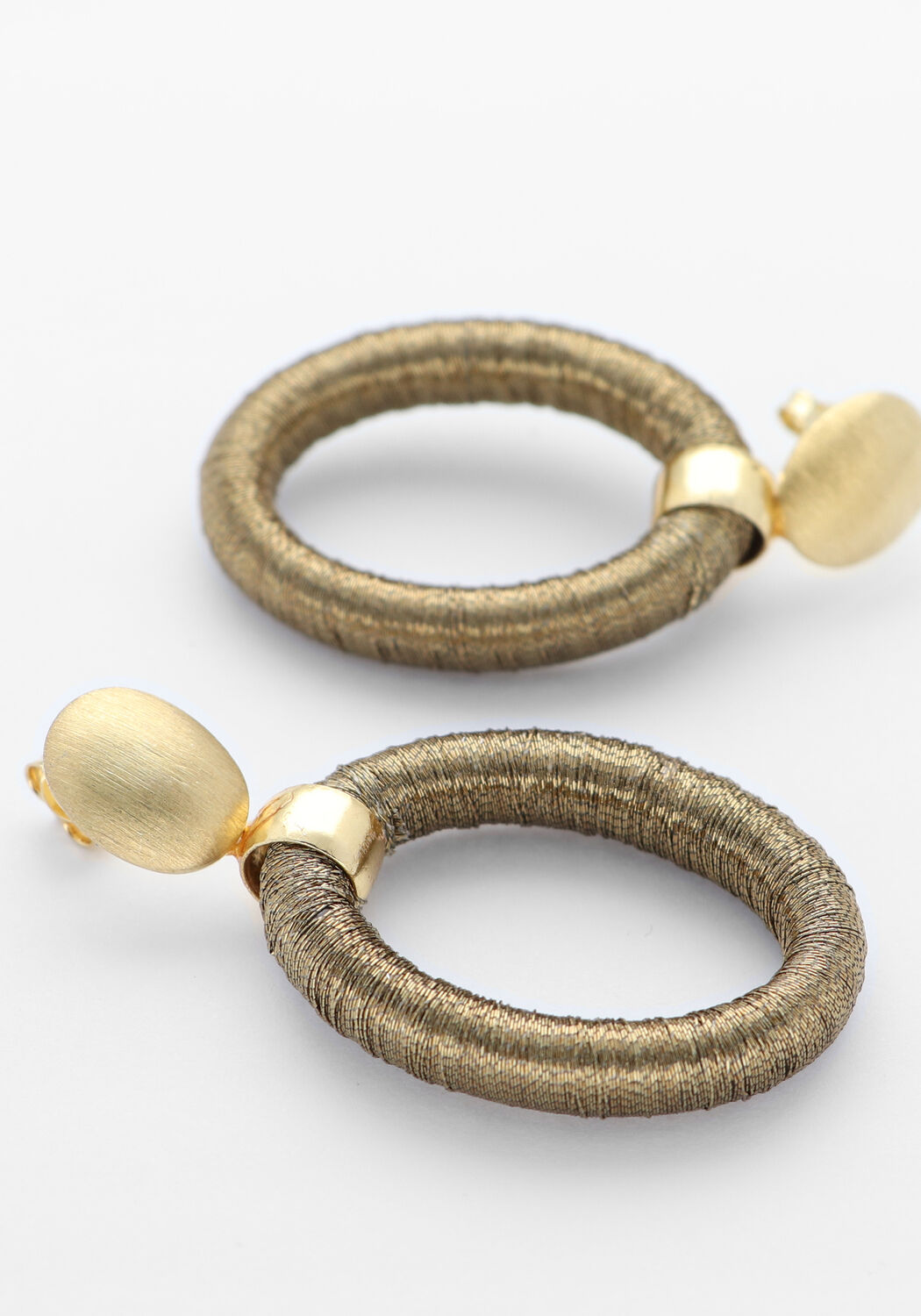 Goudkleurig LOTT. GIOIELLI Oorbellen OVAL WITH BEAD THREATED S - large