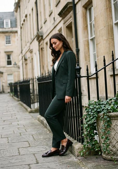 Groene VANILIA Blazer TAILORED WOOL - large