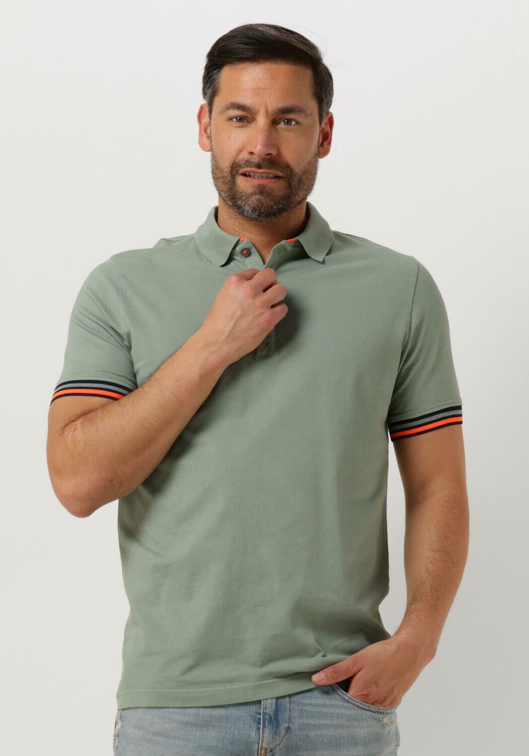 GENTI Heren Polo's & T-shirts J9033-1212 Groen