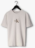 Witte CALVIN KLEIN T-shirt ARCHIVAL MONOLOGO WAFFLE TEE