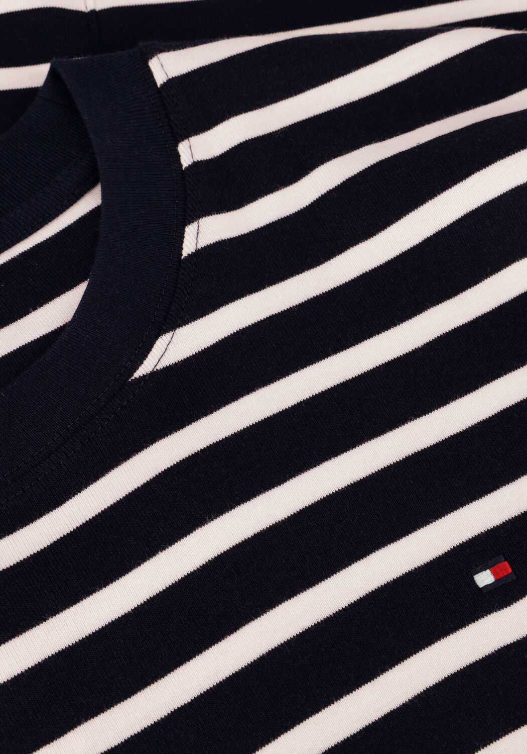 Donkerblauwe TOMMY HILFIGER T-shirt SLIM HENLEY GB SCOOP-NK LS 1 - large