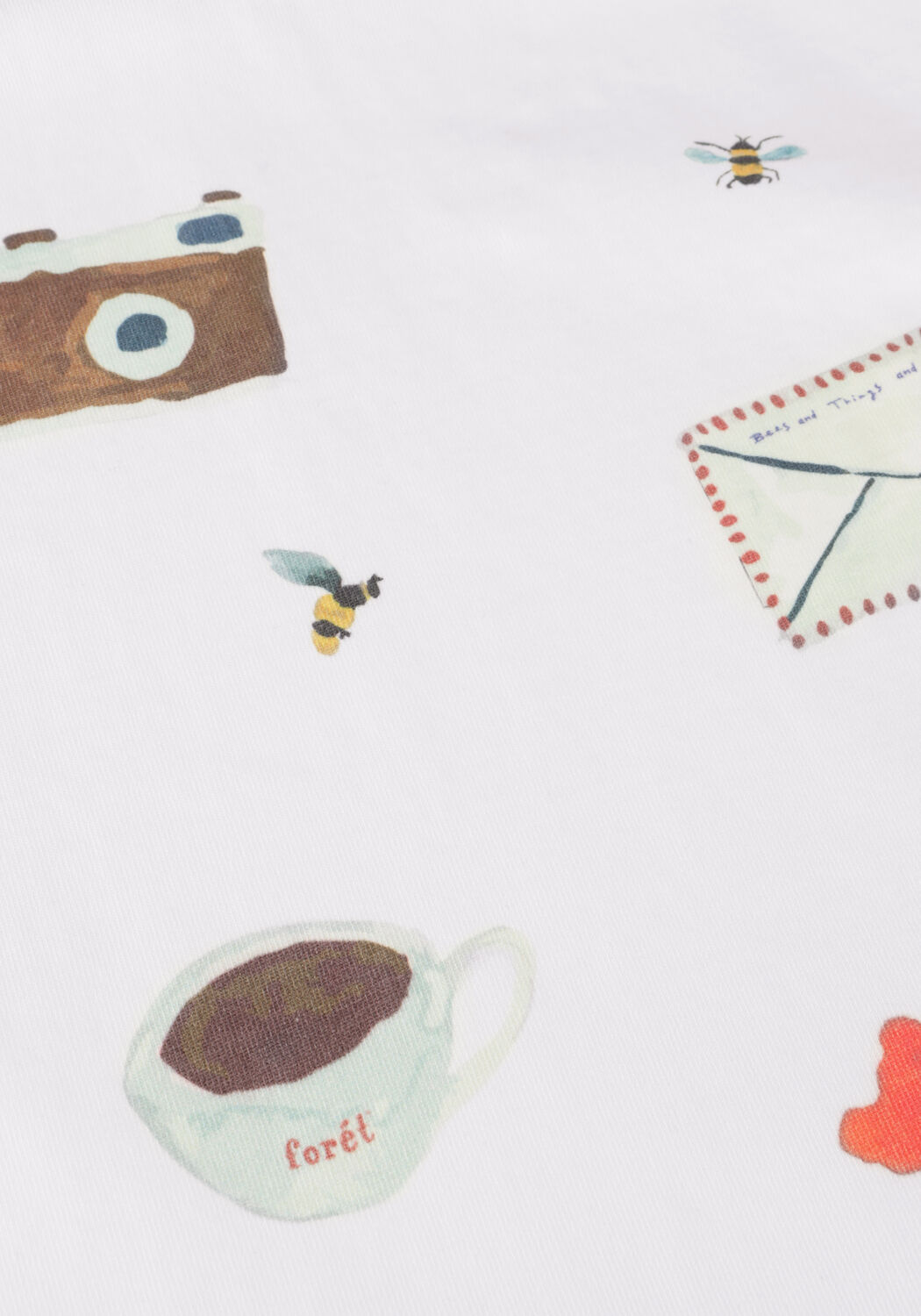 Witte FOR&Eacute;T T-shirt THINGS T-SHIRT - large