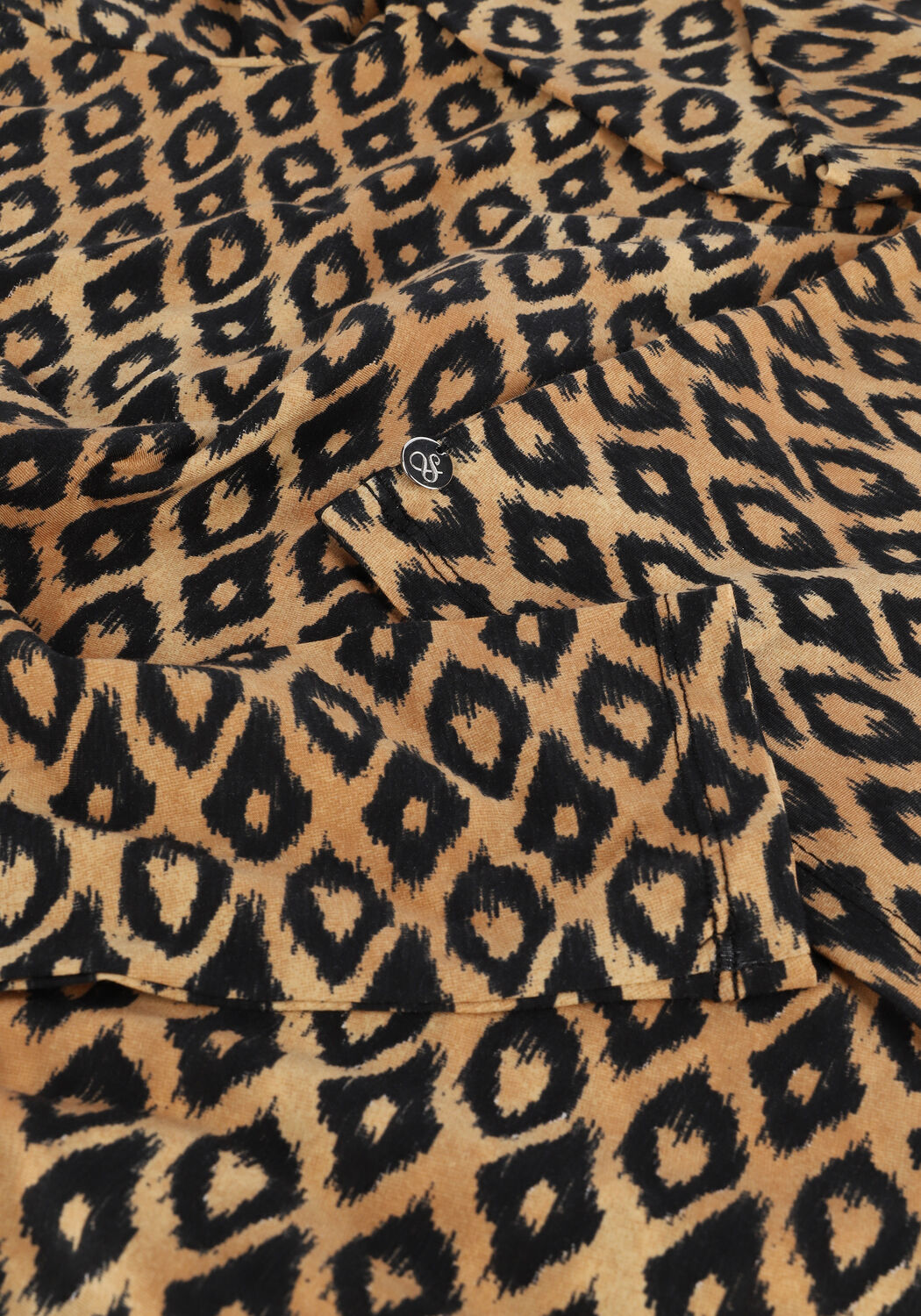 Bruine SCOTCH & SODA Top PRINTED LONG SLEEVED MOCK NECK - large