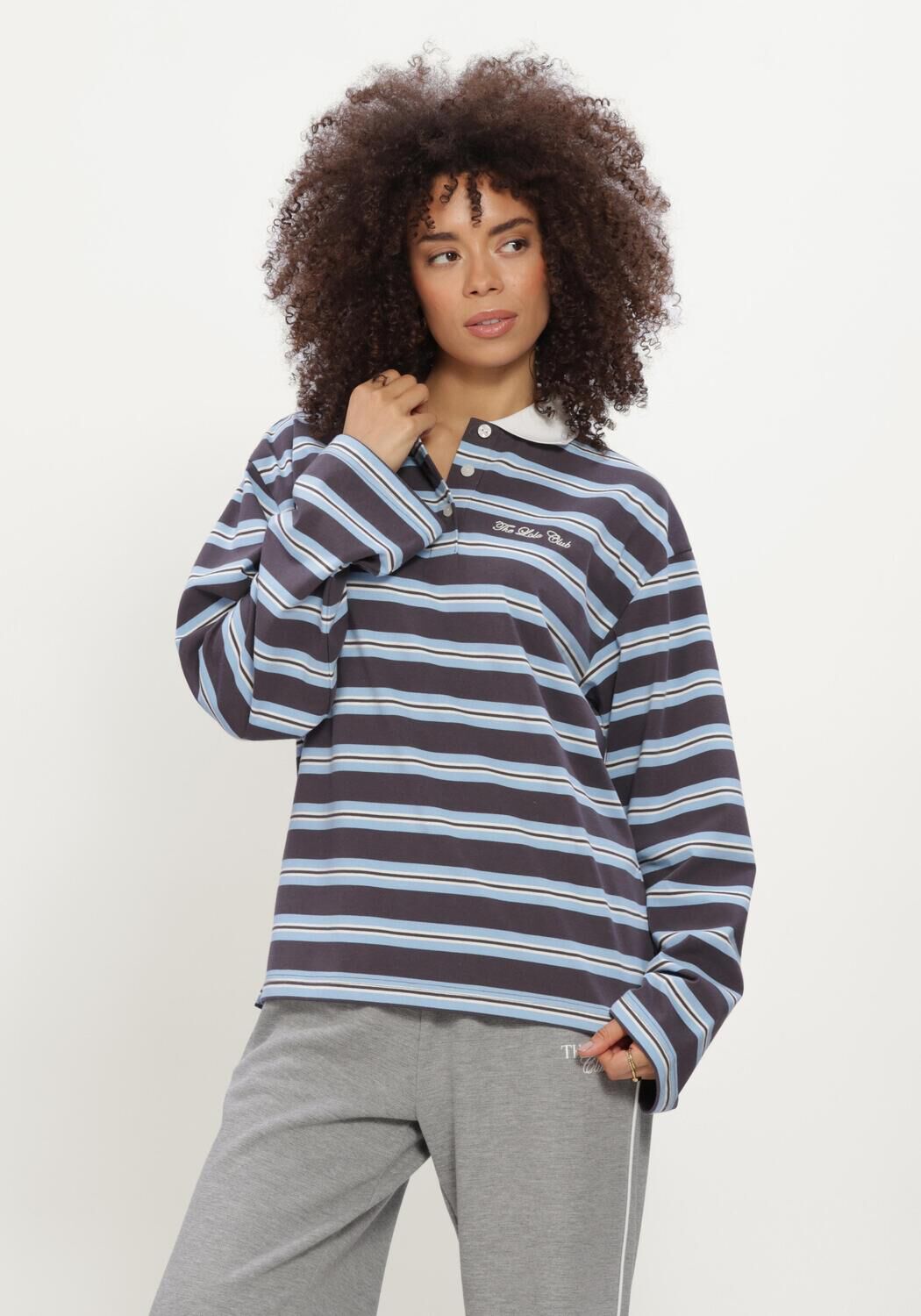 Donkerblauwe THE LOLA CLUB Trui EMILIA POLO - large