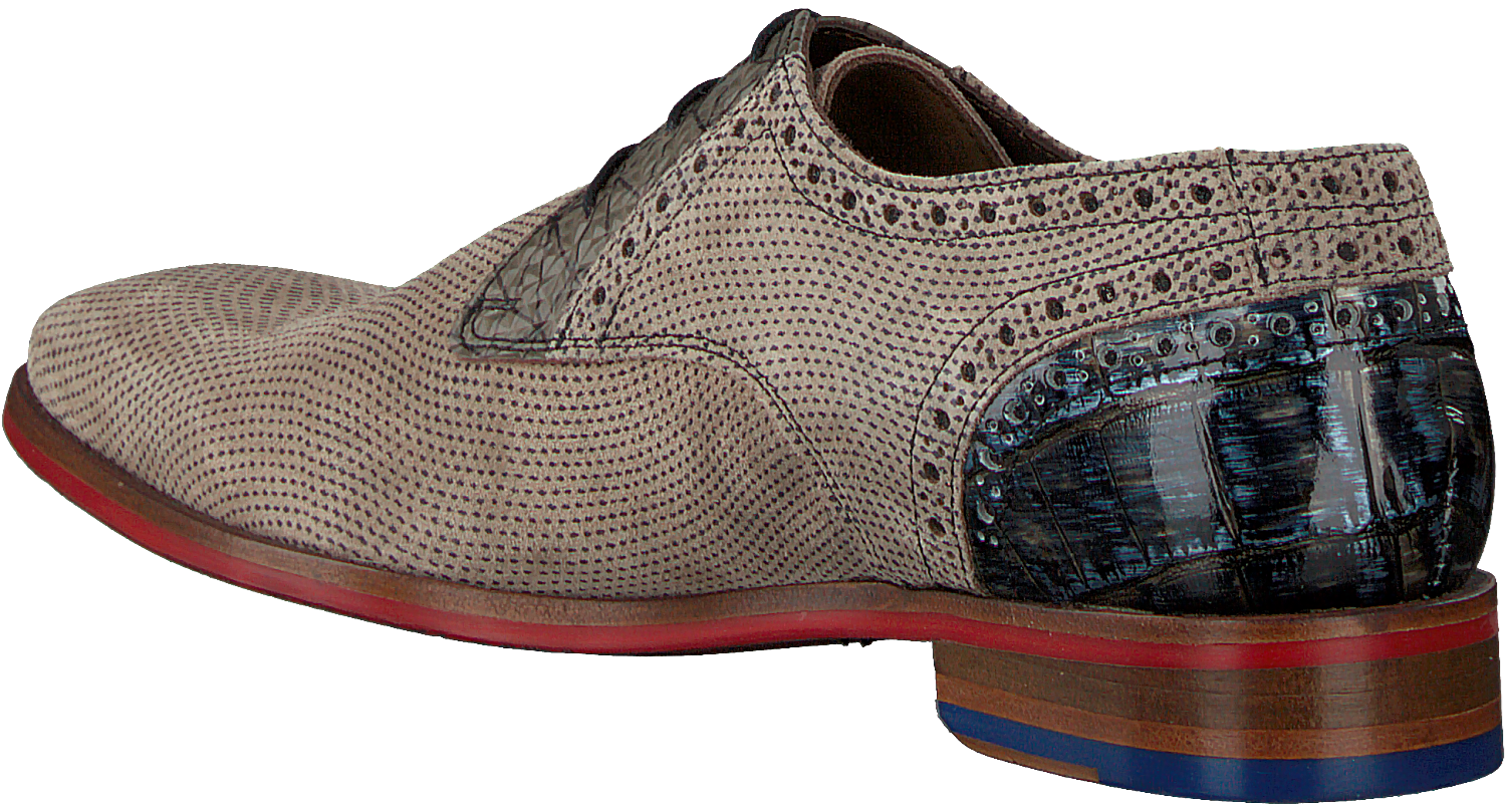 Taupe FLORIS VAN BOMMEL Veterschoenen 20300 | Omoda