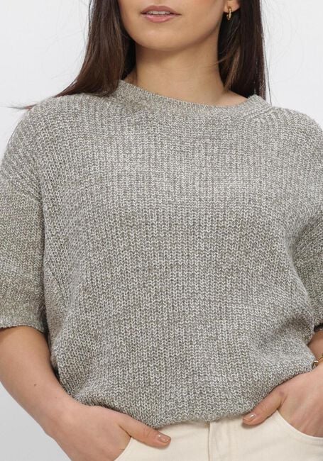 Grijze SIMPLE Top SHORT SLEEVE TOP - large